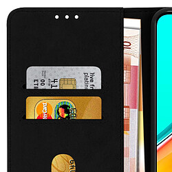 Avizar Étui pour Xiaomi Redmi 9 Clapet Portefeuille Fonction Support Vidéo Noir pas cher