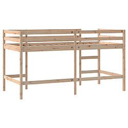 Vidaxl Lit mezzanine enfants échelle 80x200 cm bois pin massif