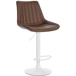 Non Tabouret de bar Toni simili cuir blanc