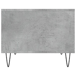 Acheter vidaXL Table basse gris béton 60x50x40 cm bois d'ingénierie