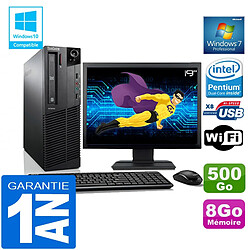 PC Lenovo M92p SFF Intel G630 Ram 8Go Disque 500 Go Wifi W7 Ecran 19" - Occasion