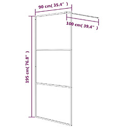 Maison Chic Paroi de douche | Écran de douche | Cloison de douche Argenté 90x195 cm Verre ESG transparent -GKD63982 pas cher