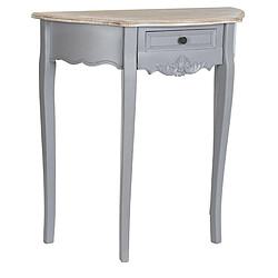 Pegane Table console en bois de pauwlounia et MDF coloris gris - Longueur 80,50 x Profondeur 34 x hauteur 78,50 cm