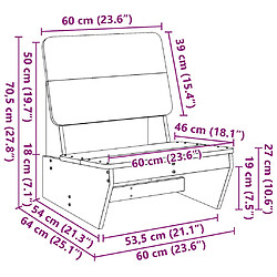 vidaXL Chaise de jardin 60x64x70,5 cm bois massif de douglas pas cher