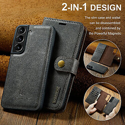 Universal Samsung Galaxy S22 Portefeuille de boîtier avec fente de carte Premium Pu Leather Flip Flio Portefeuille (noir)