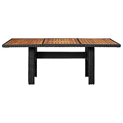 Avis Ensemble salle à manger de jardin 9 pcs,Table et chaise à dîner d'extérieur Résine tressée Noir -MN22986