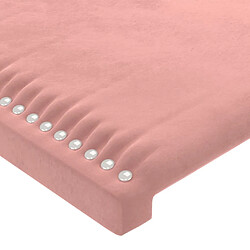 Acheter vidaXL Tête de lit à LED Rose 163x16x78/88 cm Velours