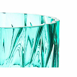 Avis Gift Decor Vase Taillé Turquoise Verre 13 x 26,5 x 13 cm (6 Unités)