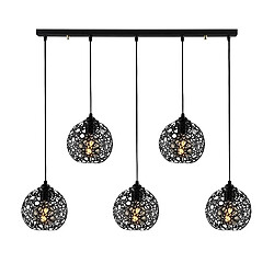 EPIKASA Suspension Siena, Noir, Métal, 90x17x119 cm