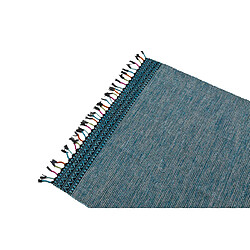 Alter Tapis moderne Dallas, style kilim, 100% coton, bleu, 110x60cm