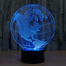 YONIS Lampe 3D Globe Amérique