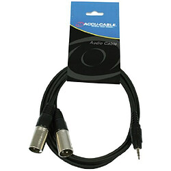 Accu Cable AC-J3S-2XM/1,5 Câble Jack stereo 3.5mm / 2x XLR Mâle