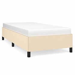 Maison Chic Lit adulte - Lit simple Cadre de lit,Structure du lit Contemporain Crème 90x190 cm Tissu -MN24304