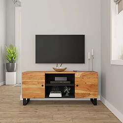 Maison Chic Meuble TV scandinave - Banc TV pour salon 105x33x46 cm Bois d'acacia massif -MN39861