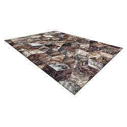 Avis RUGSX Tapis PATCHWORK 21715 marron - Peau de vache, Diamants 120x170 cm