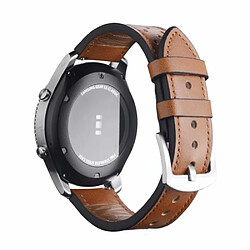 Bracelet en cuir véritable Sangle de 22 mm marron pour votre Huawei Watch GT2e/GT2 46mm