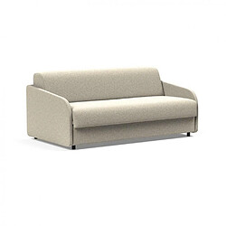 Inside 75 Canape design EIVOR Dual convertible lit 195*140cm tissu bouclé beige