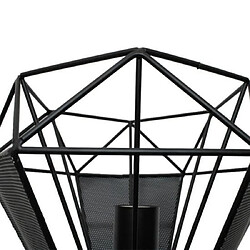 STOEX Suspension Industriel forme Diamant Disque de 3 lampes Métal Lustre abat-jour luminaire E27 Noir