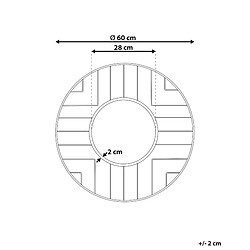 Avis Beliani Miroir HESDIN Métal Doré