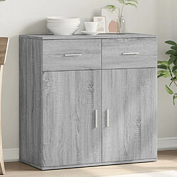 vidaXL Buffet sonoma gris 79x38x80 cm bois d'ingénierie