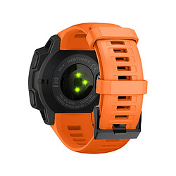 Bracelet en silicone 24mm orange pour votre Garmin Instinct