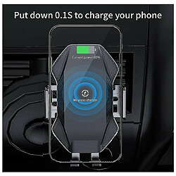 Avis Chrono Support de chargeur de voiture sans fil 15W, chargeur de voiture rapide Qi Tableau de bord de serrage automatique + évent + support de téléphone pare-brise pour iPhone 12/12 Pro Max/11/11 Pro/11 Pro Max/XR/XS Max/Galaxy Note 10/S10 (Noir)