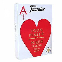 Fournier Cartes Fournier ""TITANIUM SERIES"" Jumbo - Jeu de 55 cartes 100% plastique - format poker - 2 index Jumbo