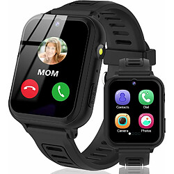 Vendos85 Montre Connectée Enfant Two-Way Call Téléphone Montre Touch Screen pour Enfants SOS noir