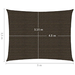 Avis Helloshop26 Voile d'ombrage 160 g/m² marron 3,5 x 5 m PEHD 02_0009148