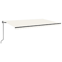 vidaXL Auvent rétractable automatique 500x300 cm Crème