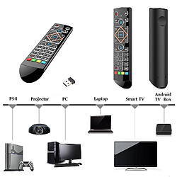 Acheter Universal Q1 Air Mouse Slogan Voice Control 2.4GHz Wireless Google Microphone Infrarouge Gyroscope Détecteur Télécommande pour Smart TV Box