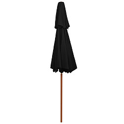 Acheter Helloshop26 Parasol double avec mât en bois 270 cm noir 02_0008442