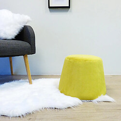 Avis Jardindeco Pouf en velours Dome jaune.