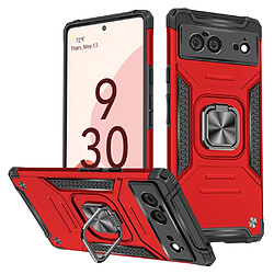 Coque en TPU anti-chocs avec béquille, rouge pour votre Google Pixel 6