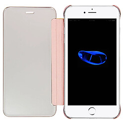 Avis Avizar Housse Etui Folio Miroir Rose iPhone 7 Plus / iPhone 8 Plus Clapet translucide