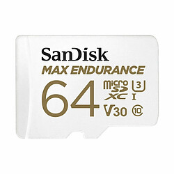 sandisk max endurance microsdhc 64gb card with adapter noir noir Noir