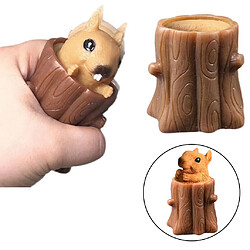 Avis Squeeze Squirrel Cup Jouets Relaxation Trick Toy Anti-anxiété Stress Relief