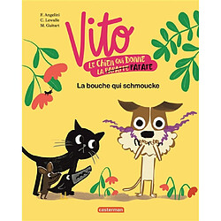 Vito, le chien qui donne la patate. La bouche qui schmoucke