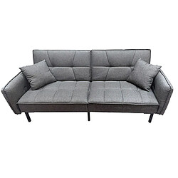 Avis Mes Canapé convertible 197x90x84 cm en tissu gris