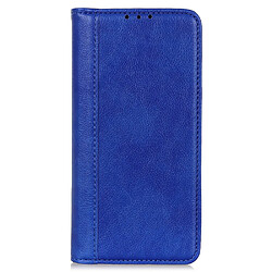 Etui en PU texture litchi, fermeture magnétique avec support, bleu pour votre Nokia G11/G21