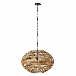 Paris Prix Lampe Suspension Rotin & Métal 61cm Naturel