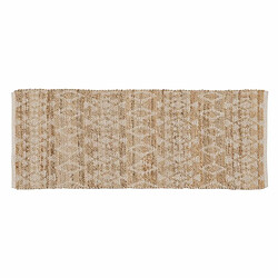 BigBuy Home Tapis Blanc Naturel 60 % Coton Jute 170 x 70 cm