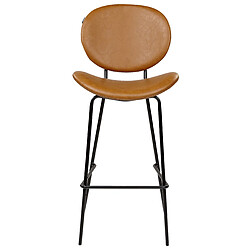 Acheter Beliani Tabouret de bar Set de 2 Cuir PU Marron doré LUANA