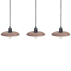 Acheter Beliani Lampe suspension MANJEERA Bois Bois foncé