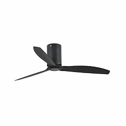 Faro Barcelona Ventilateur de plafond noir mat avec moteur à courant continu intelligent