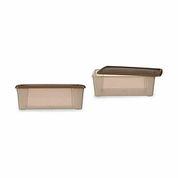 Avis Boîte de rangement avec couvercle Stefanplast Elegance Beige Plastique 5 L 19,5 x 11,5 x 33 cm (12 Unités)