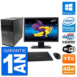 PC Tour Dell 390 MT Ecran 27" Intel G630 RAM 4Go Disque 1To HDMI Windows 10 Wifi - Occasion