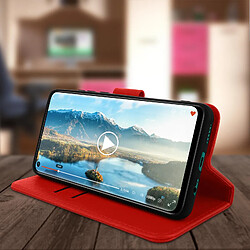 Acheter Avizar Étui pour Xiaomi Redmi Note 9 Clapet Portefeuille Fonction Support Vidéo Rouge