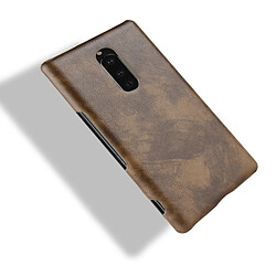 Acheter Wewoo Coque antichoc Litchi Texture PC + PU pour Sony Xperia 1 (Marron)