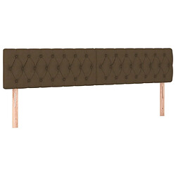 Acheter Maison Chic Tête de lit scandinave à LED,meuble de chambre Marron foncé 180x7x78/88 cm Tissu -MN53491